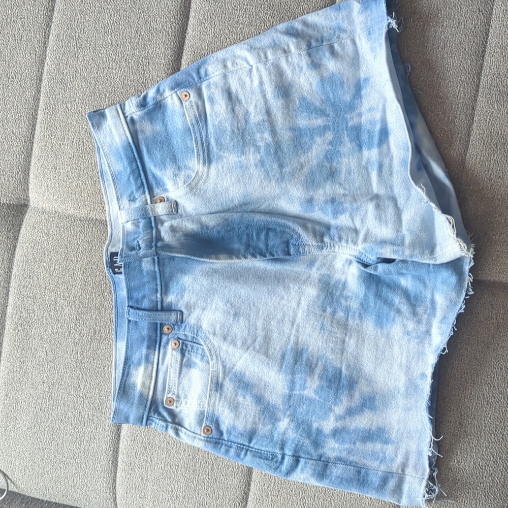 Gap Denim Women's Blue White Tie Dye High Rise 4" Jean Shorts Size 27